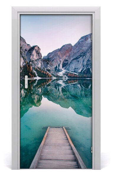 Fototapeta samolepiace na dvere horské jazero 95x205 cm