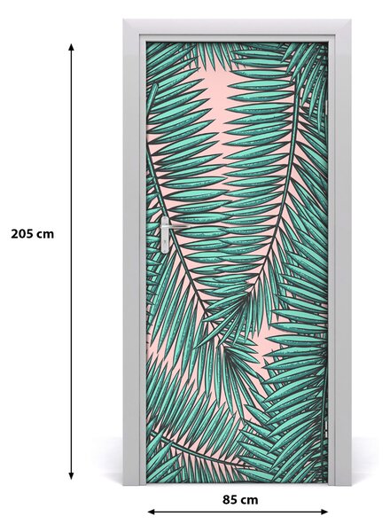 Samolepiace fototapety na dvere listy palmy 85x205 cm