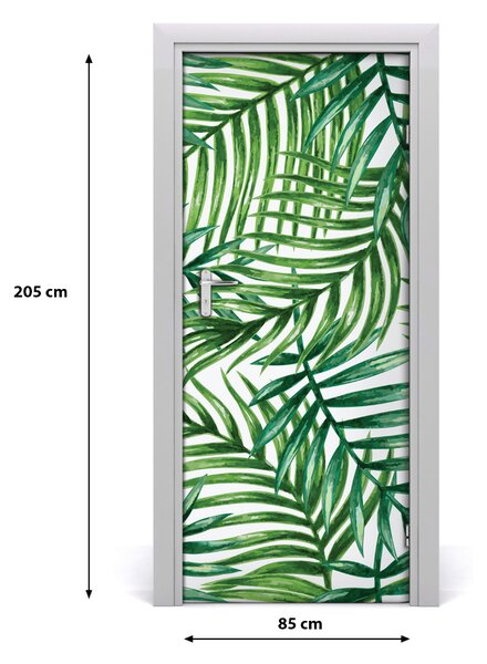Samolepiace fototapety na dvere listy palmy 85x205 cm