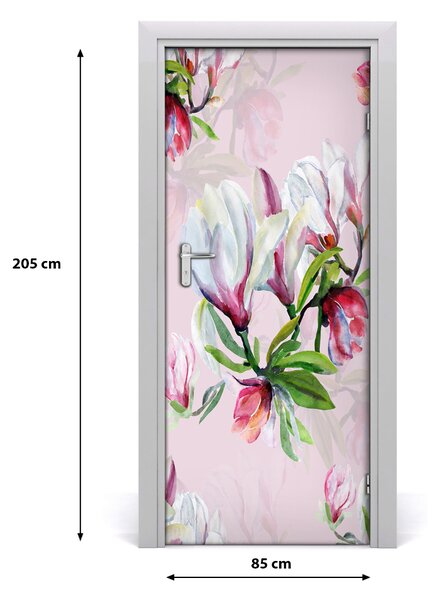 Samolepiace fototapety na dvere magnólia 85x205 cm