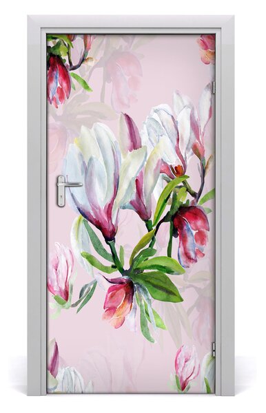 Samolepiace fototapety na dvere magnólia 95x205 cm