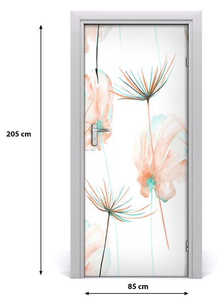 Samolepiace fototapety na dvere poľné kvety 85x205 cm