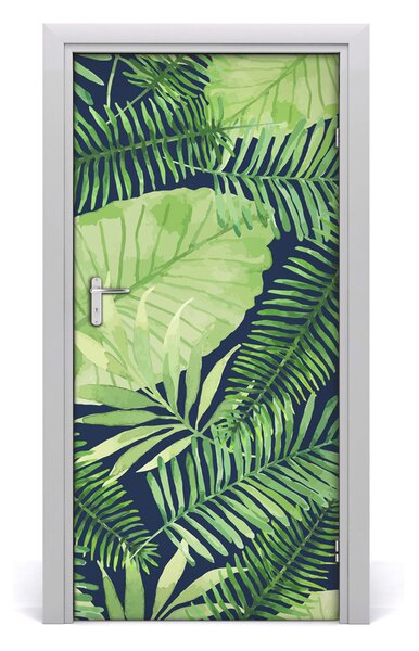 Samolepiace fototapety na dvere tropické lístia 95x205 cm