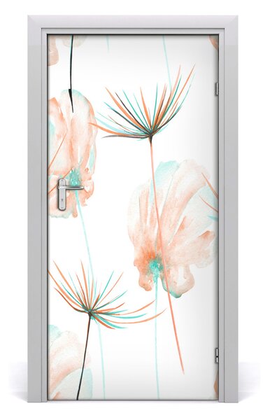 Samolepiace fototapety na dvere poľné kvety 95x205 cm