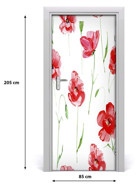 Samolepiace fototapety na dvere mak 85x205 cm