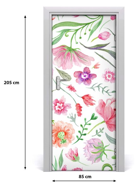 Samolepiace fototapety na dvere poľné kvety 85x205 cm