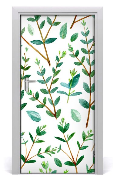 Samolepiace fototapety na dvere eukaliptus 95x205 cm