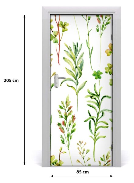 Samolepiace fototapety na dvere bylinky 85x205 cm