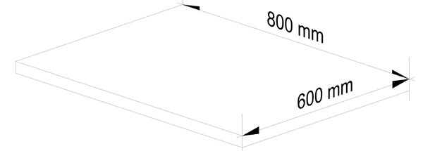 Ak furniture Kuchynská doska Olivie S 80 cm dub remeselný