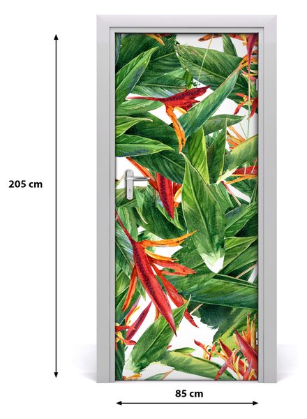 Samolepiace fototapety na dvere Strelitzia reginae 85x205 cm