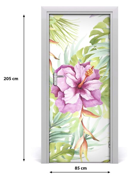 Samolepiace fototapety na dvere havajský vzor 85x205 cm
