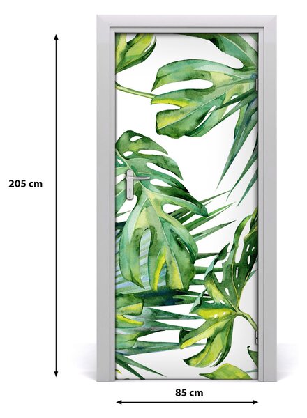 Samolepiace fototapety na dvere tropické lístia 85x205 cm
