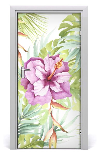 Samolepiace fototapety na dvere havajský vzor 95x205 cm