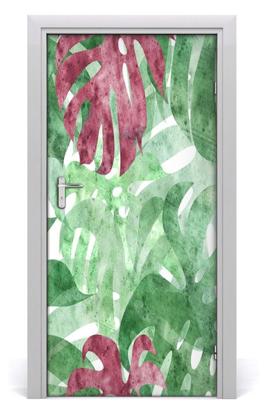 Samolepiace fototapety na dvere Monstera 95x205 cm