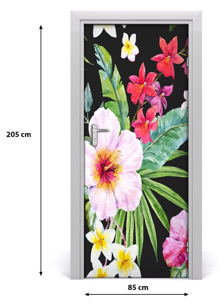 Samolepiace fototapety na dvere havajský vzor 85x205 cm