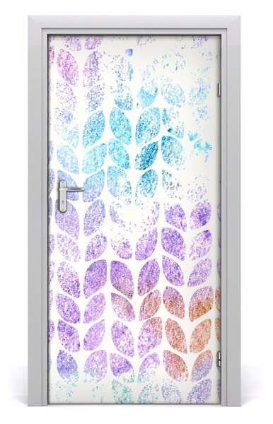 Samolepiace fototapety na dvere Kolorowe listy 95x205 cm