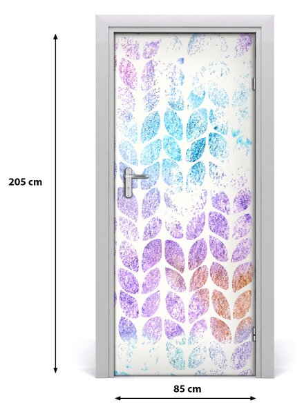 Samolepiace fototapety na dvere Kolorowe listy 85x205 cm