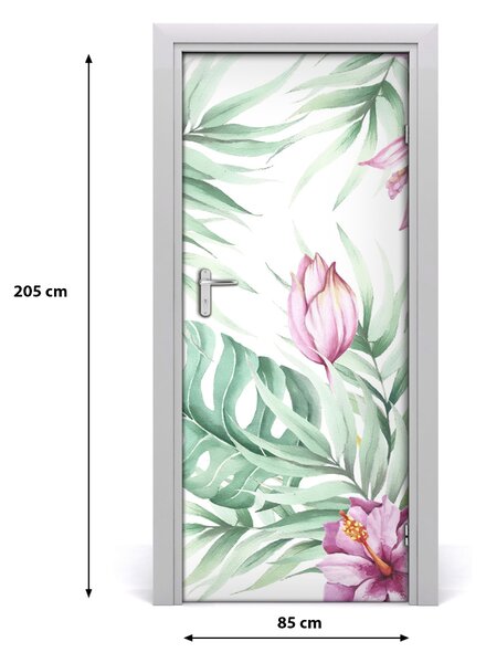 Samolepiace fototapety na dvere havajský vzor 85x205 cm