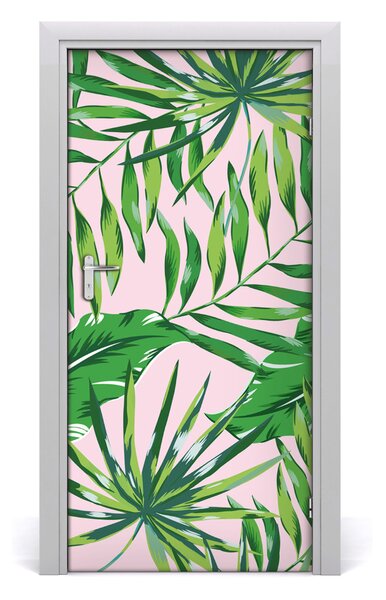 Samolepiace fototapety na dvere tropické lístia 95x205 cm