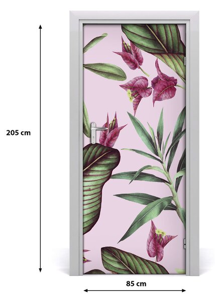 Samolepiace fototapety na dvere havajský vzor 85x205 cm