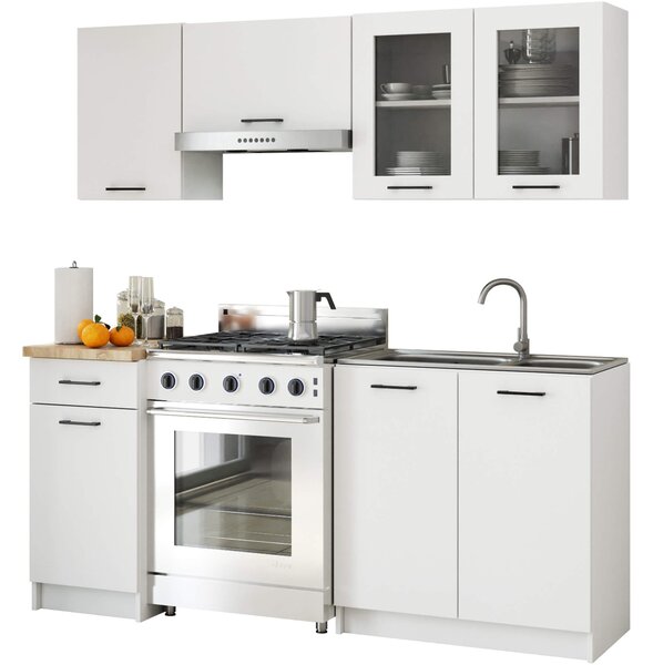Ak furniture Závesná kuchynská skrinka OLIVIE W 80x58 cm matná biela