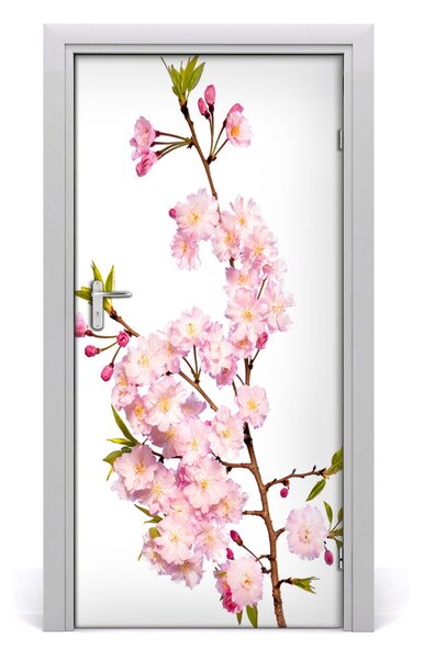Samolepiace fototapety na dvere kvety višne 95x205 cm