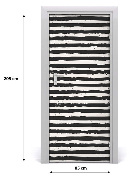 Fototapeta na dvere čiernobiele pásy 85x205 cm