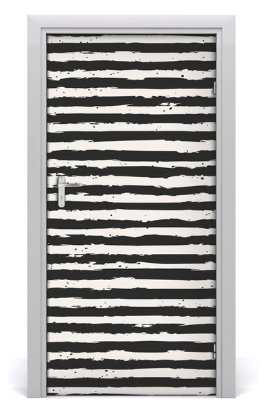 Fototapeta na dvere čiernobiele pásy 95x205 cm