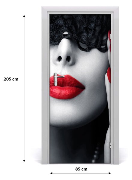 Fototapeta na dvere čipka maska 85x205 cm