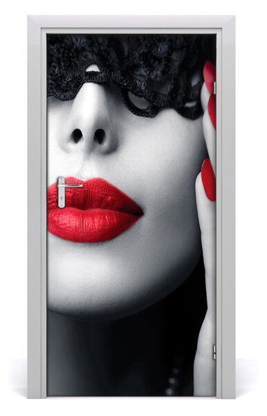 Fototapeta na dvere čipka maska 95x205 cm