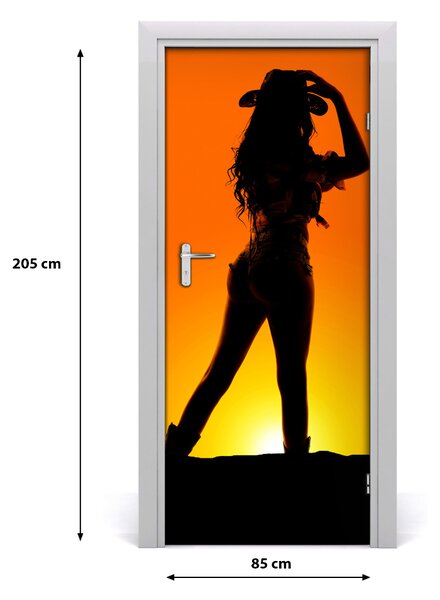Fototapeta na dvere silueta kovoj 85x205 cm