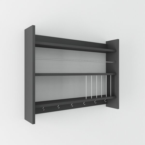 Kalune Design Kuchynská polica KOLIN 85 cm antracit