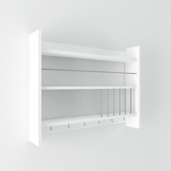 Kalune Design Kuchynská polica KOLIN 85 cm biela
