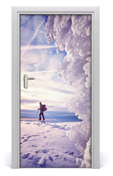Fototapeta na dvere ľudia lyžiar 95x205 cm