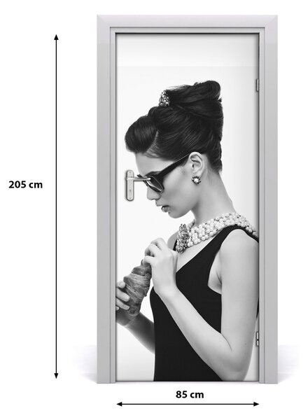 Fototapeta na dvere žena okuliare 85x205 cm