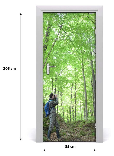 Fototapeta na dvere ľudia ornitológ 85x205 cm