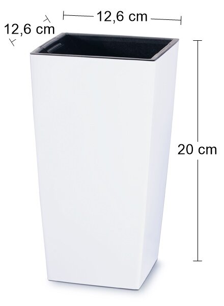 Plastový kvetináč DURS125 12,5 cm - biela