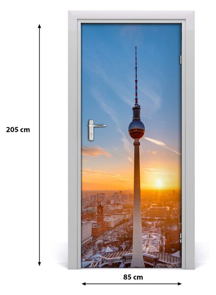 Fototapeta samolepiace dvere televízna veža 85x205 cm
