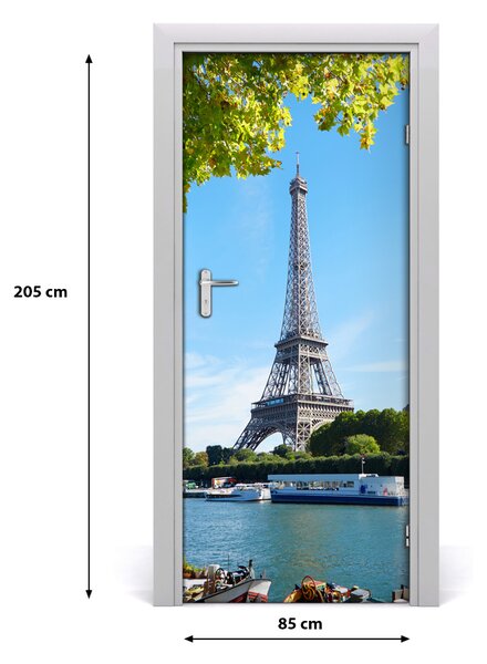 Fototapeta samolepiace na dvere Eiffelova veža 85x205 cm