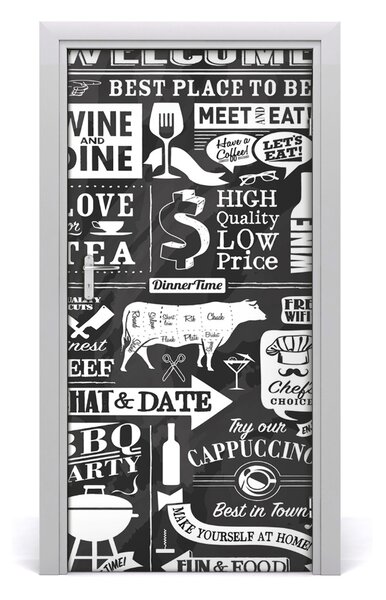 Fototapeta na dvere reštaurácia 95x205 cm