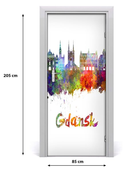 Fototapeta samolepiace na dvere farebný Gdansk 85x205 cm