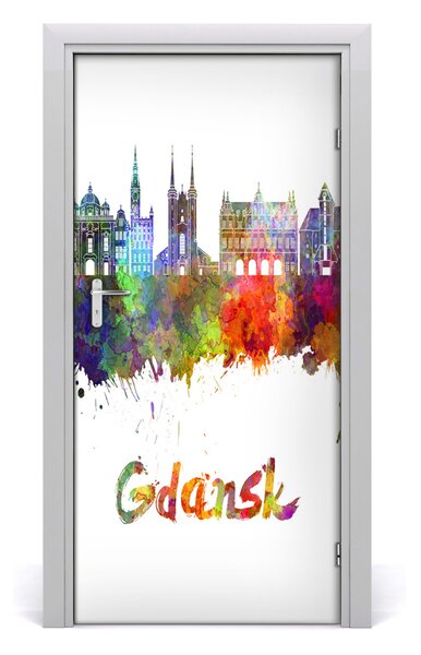 Fototapeta samolepiace na dvere farebný Gdansk 95x205 cm