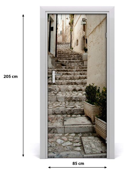 Fototapeta samolepiace na dvere pekná ulička 85x205 cm