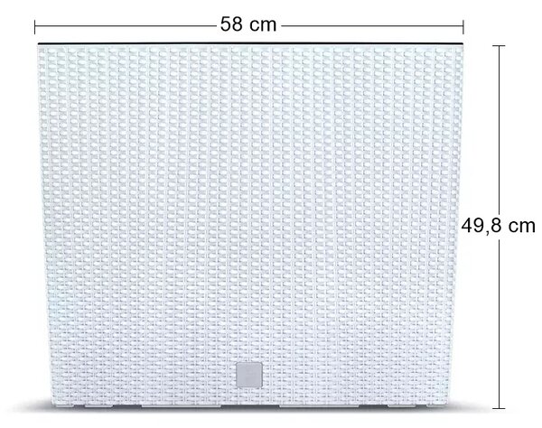 Plastový kvetináč DRC600T 60 cm - biela