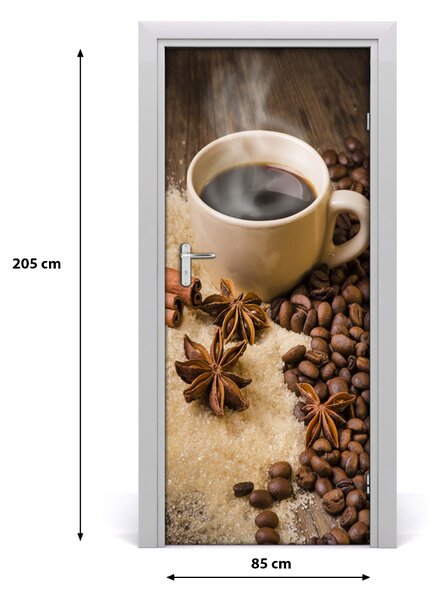 Fototapeta na dvere samolepiace šálka kávy 85x205 cm