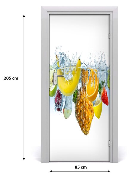 Fototapeta na dvere samolepiace ovocie pod vodou 85x205 cm