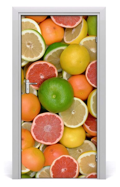 Fototapeta na dvere samolepiace citrusové ovocie 95x205 cm