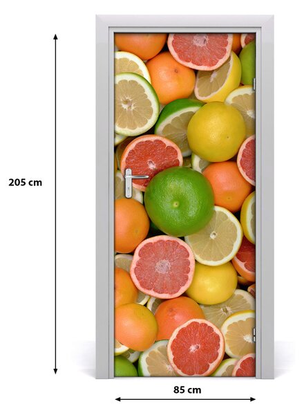 Fototapeta na dvere samolepiace citrusové ovocie 85x205 cm