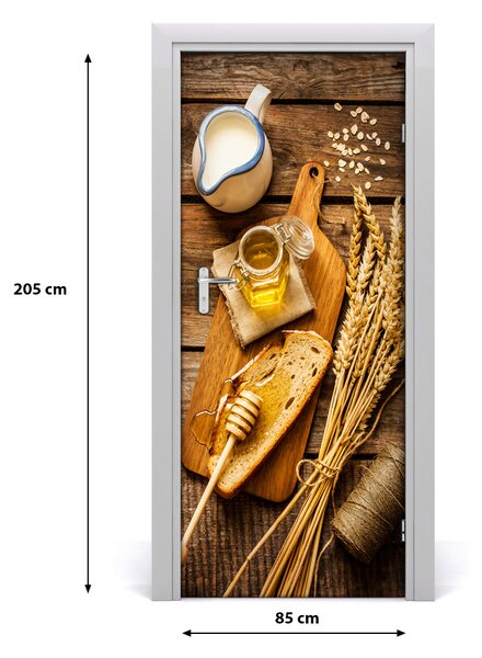 Fototapeta na dvere samolepiace raňajky 85x205 cm