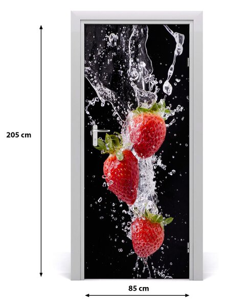 Fototapeta na dvere samolepiace jahody 85x205 cm
